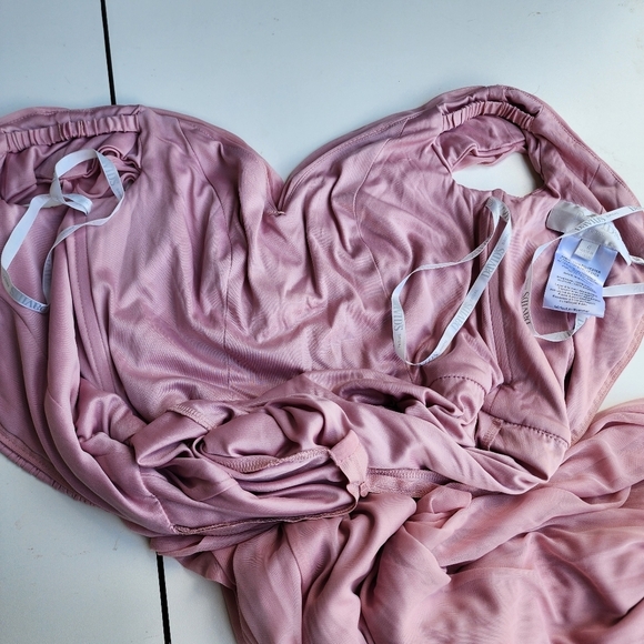 Davids Bridal Bridesmaid Gown Dress Blush Petal pink chiffon Formal size 6 - Picture 6 of 16